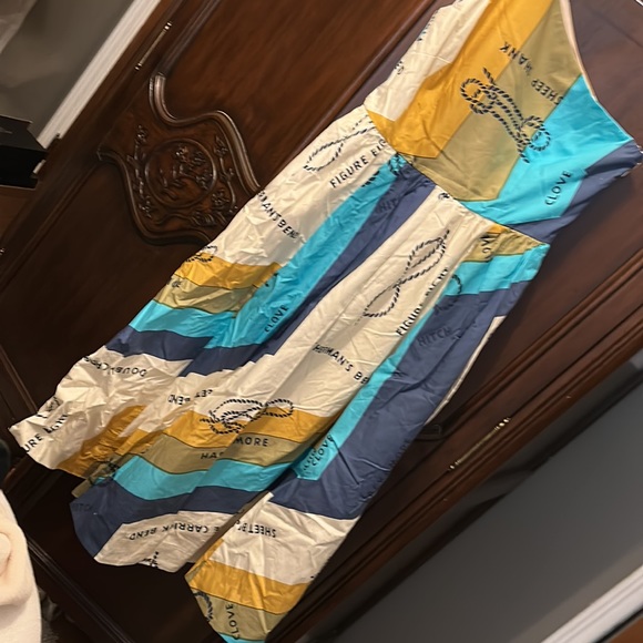 JCREW ONE SHOULDER DRESS in RAFFI SAIL AWAY PRINT sz6 NWT - Picture 2 of 10